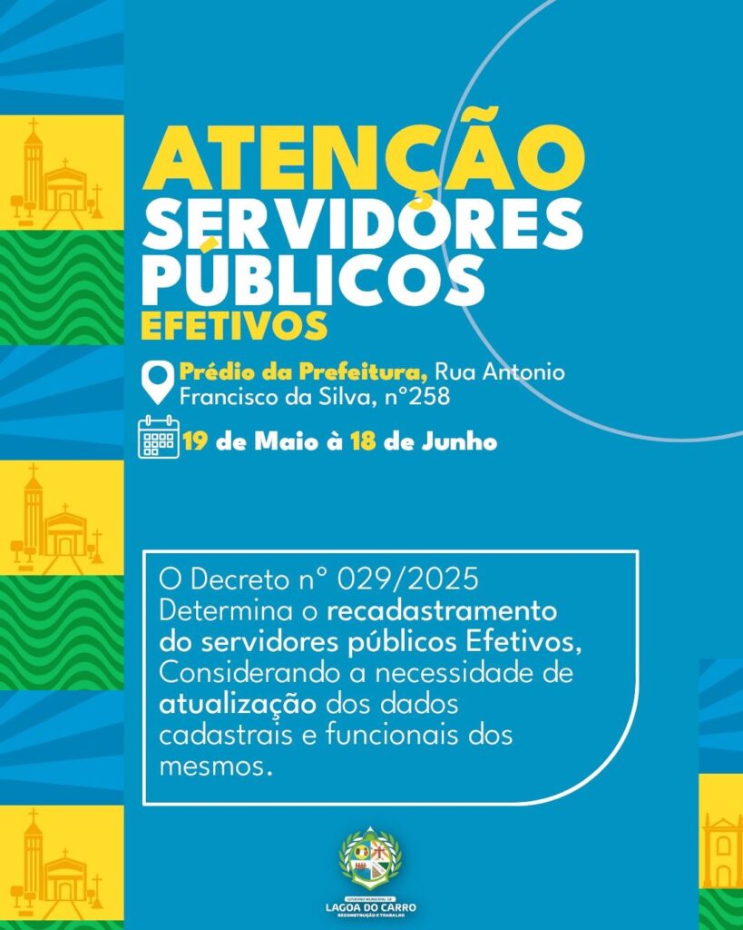 COMUNICADO IMPORTANTE AOS SERVIDORES MUNICIPAIS!